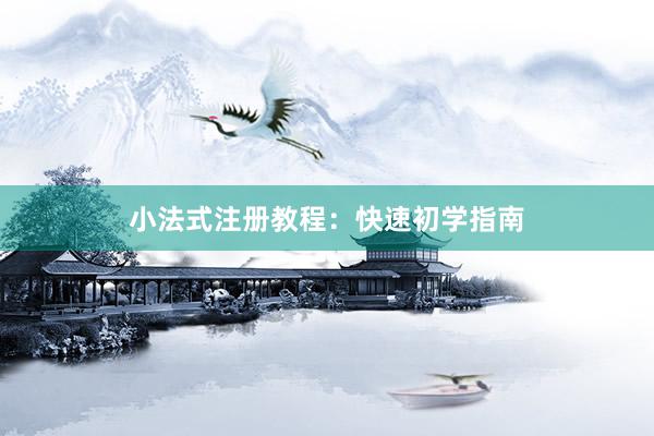 小法式注册教程：快速初学指南