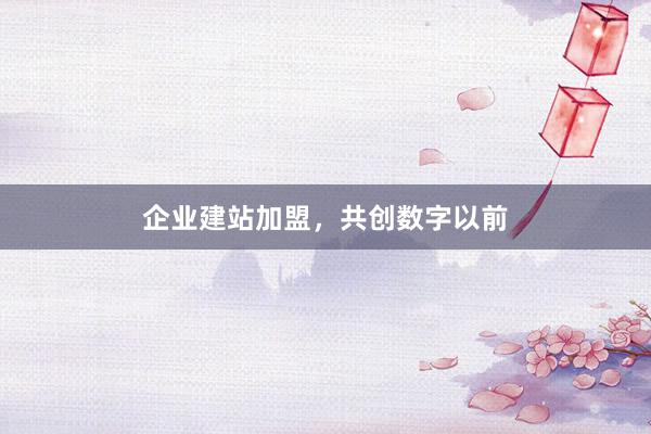 企业建站加盟，共创数字以前